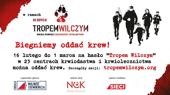 Tropem Wilczym. Biegniemy oddać krew!