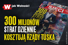 „Sieci”: 300 milionów strat dziennie kosztują rządy Tuska